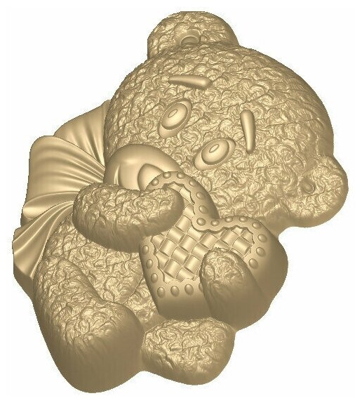 Плюшевый мишка с сердцем форма из толстого ПВХ для шоколада - фотография № 6