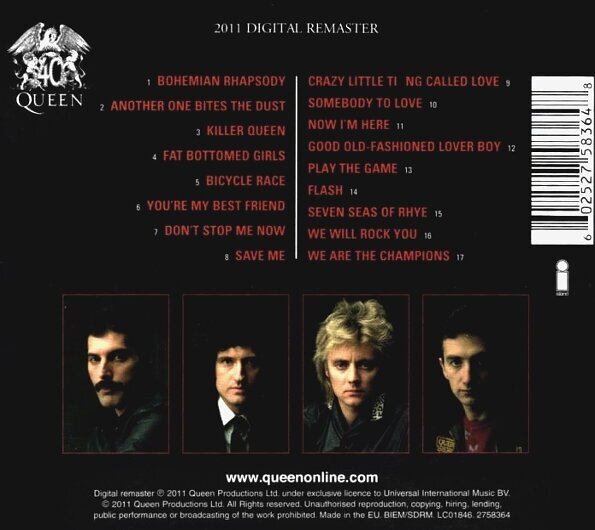 Queen Greatest Hits CD