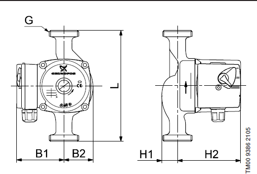 Насос циркуляционный Grundfos UPS 25-100 180 - фотография № 13