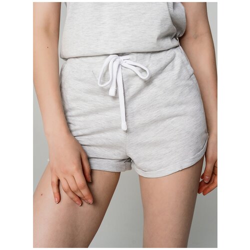 фото Шорты твое 72091 размер m, белый меланж, women