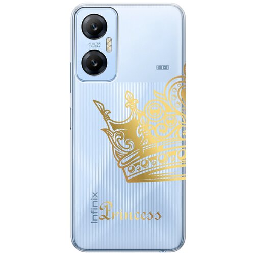 Силиконовый чехол с принтом True Princess для Infinix Hot 20 5G / Инфиникс Хот 20 5Г силиконовый чехол с принтом retriver для infinix hot 20 5g инфиникс хот 20 5г