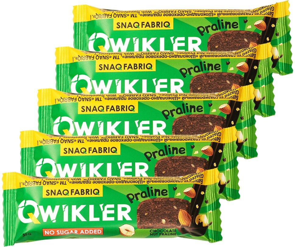 Snaq Fabriq, QWIKLER, 5 х 35-40г (Chocolate Nut Praline)