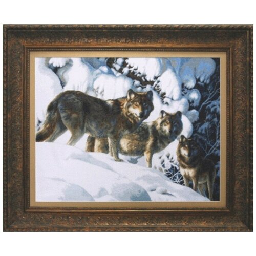 Чаривна Мить А-199 Волчья стая Набор для вышивания 55 x 69.5 см Счетный крест