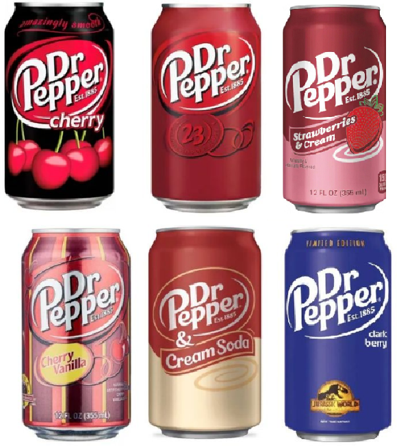 Набор газированных напитков Dr Pepper USA / Доктор Пеппер США / 6 банок по 355 мл