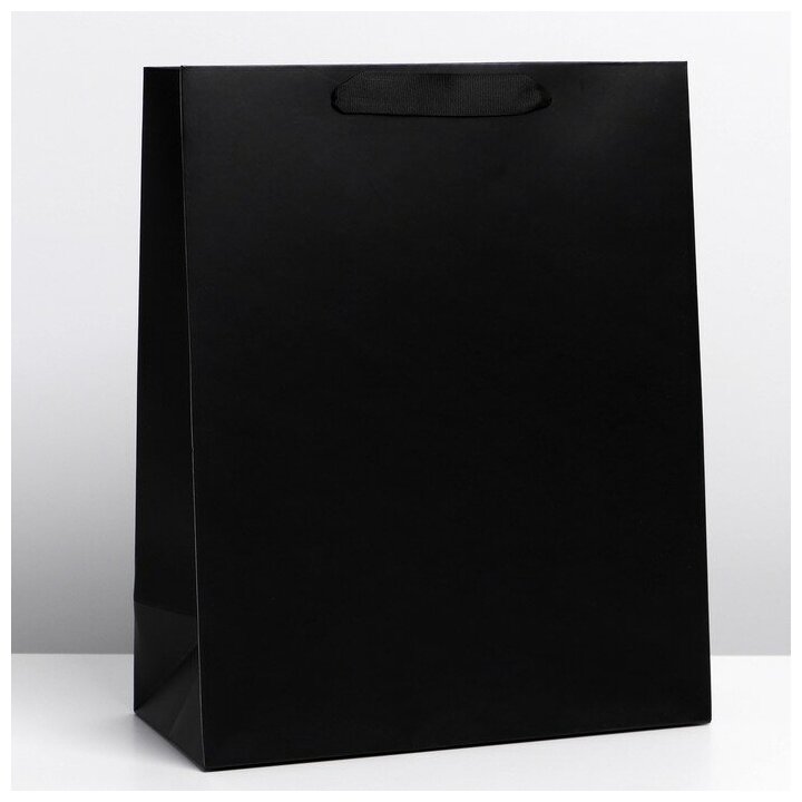 Пакет ламинированный 7304207 «Чёрный», L 31 × 40 × 14 см