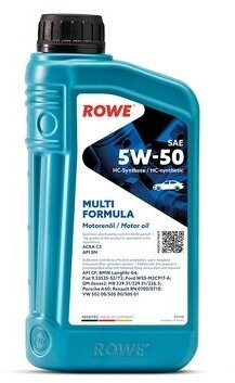 HC-синтетическое моторное масло ROWE Hightec Multi Formula SAE 5W-50, 1 л