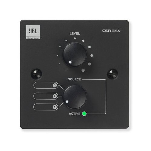 JBL CSR-3SV-BLK настенный контроллер, 3-позиционный селектор источника и управление громкостью. Цвет черный.