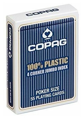 Карты "Copag 4 Corner Jumbo index " синяя рубашка