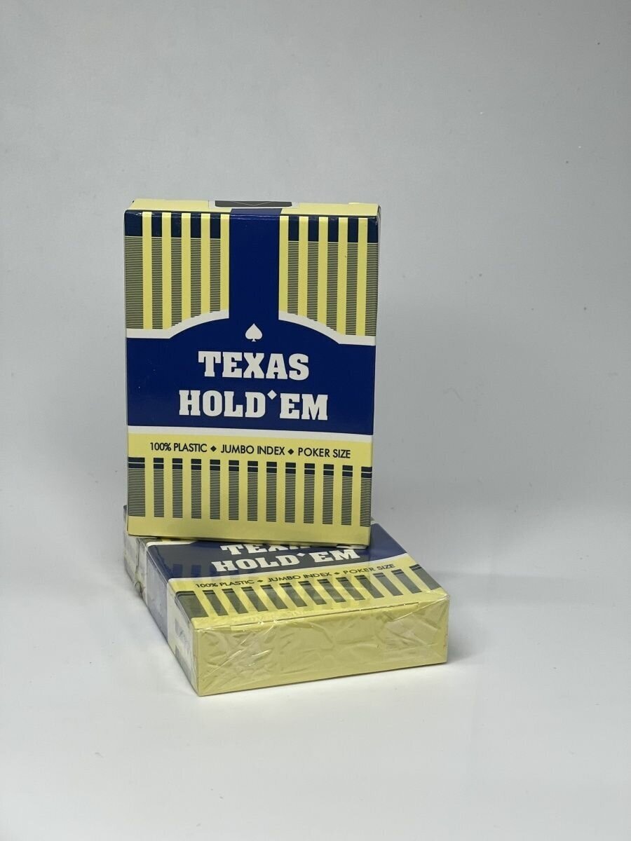 Карты игральные пластиковые Texas Holdem для покера 54 шт