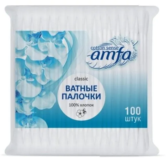 Ватные палочки AMFA пакет 100 шт