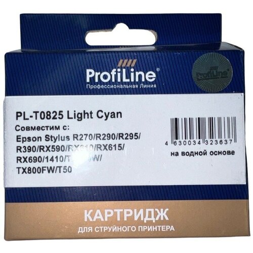 Картридж T0825 для Epson Stylus T50, Photo TX650, R270, RX610, R290 ProfiLine светло-голубой картридж t0962 для epson stylus photo r2880 profiline голубой