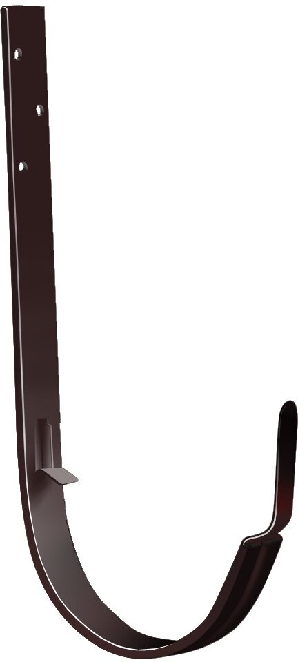 фото Кронштейн желоба ПВХ Grand Line металлический шоколадный (RAL 8017)