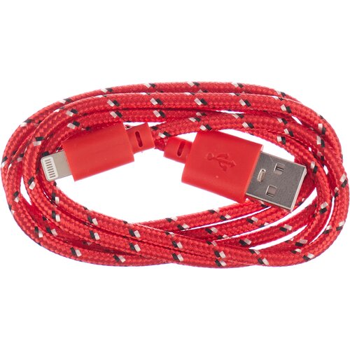 Дата-кабель SmartBuy USB - 8-pin для Apple, нейлон, 1 м, красный