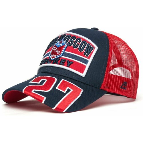 фото Бейсболка atributika & club, размер 55-58, синий, красный