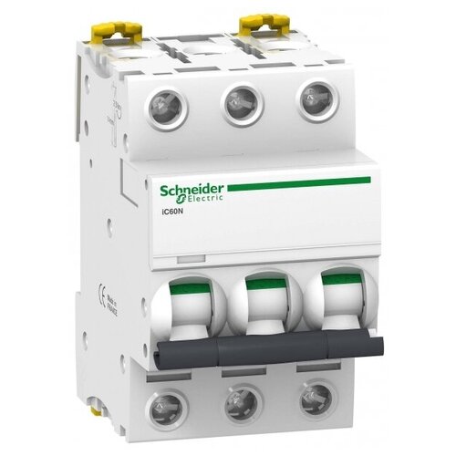 IC60N 3P 20А Автоматический выключатель 3-полюсный, 20А, 6кА (хар-ка B) Schneider Electric, A9F73320 ic60n 3p 10а автоматический выключатель 3 полюсный 10а 6ка хар ка b schneider electric a9f78310