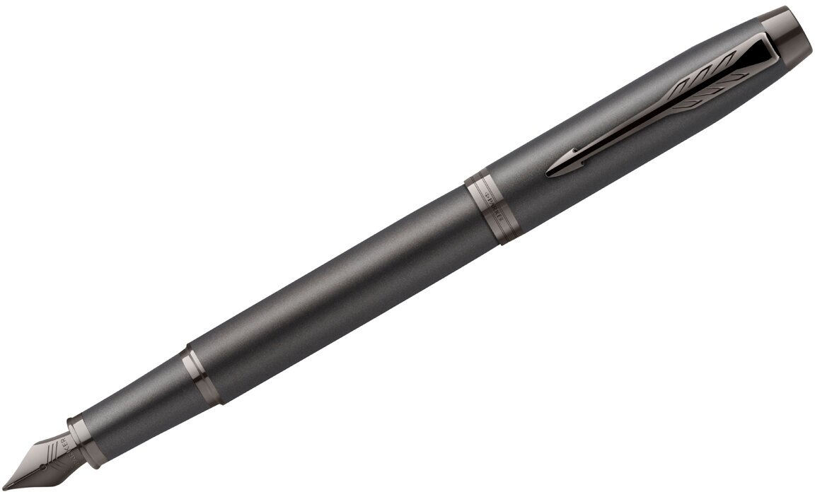 Ручка перьевая Parker "IM Professionals Monochrome Titanium" синяя, 1,0мм, подарочная упаковка