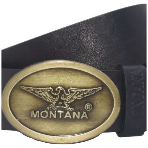 Ремень Montana, натуральная кожа, металл, для мужчин, размер XL, длина 125 см., золотой, черный