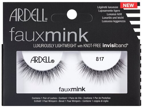 Ardell накладные ресницы Faux Mink 817, черный, 2 шт.