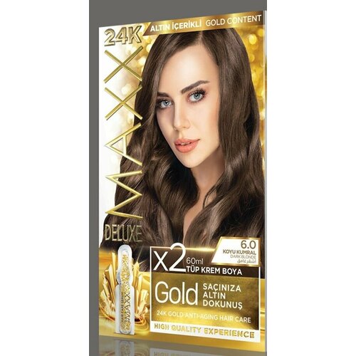 Краска для волос maxx deluxe gold 6.0 тёмно-русый