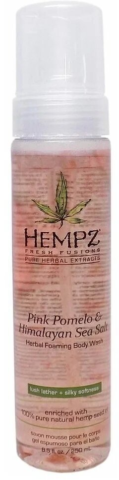 Мусс hempz pink pomelo &himalayan sea salt herbal foaming body wash