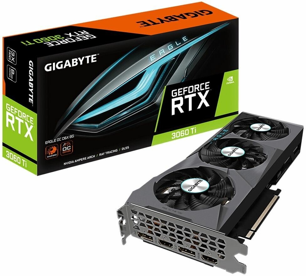 Видеокарта Gigabyte RTX3060Ti EAGLE OC D6X 8GB GDDR6X 256-bit