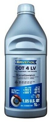 Жидкость тормозная Ravenol DOT 4 LV 1 л 135060500101000