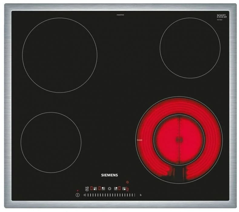 Электрическая варочная панель Siemens ET645FFN1E, черный/серебристый