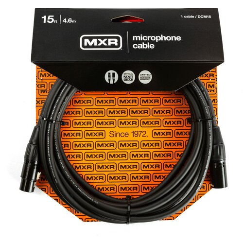 dcist1rr mxr коммутационный кабель 30см стерео dunlop Кабель аудио 1xXLR - 1xXLR DUNLOP DCM15 4.5m