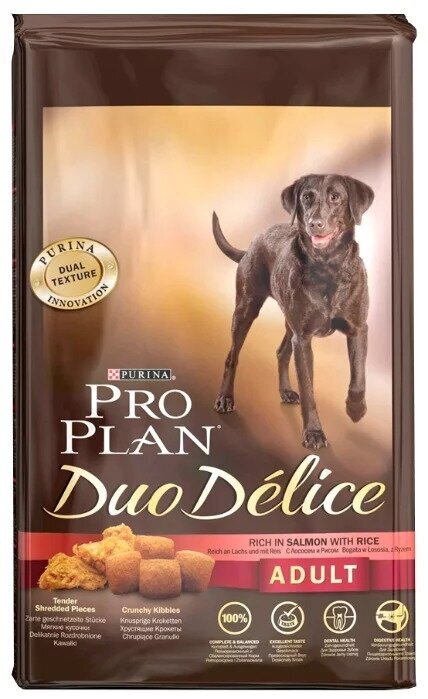Сухой корм Pro Plan DUO D?LICE для взрослых собак средних и крупных пород, лосось, 10кг Purina ProPlan - фото №15