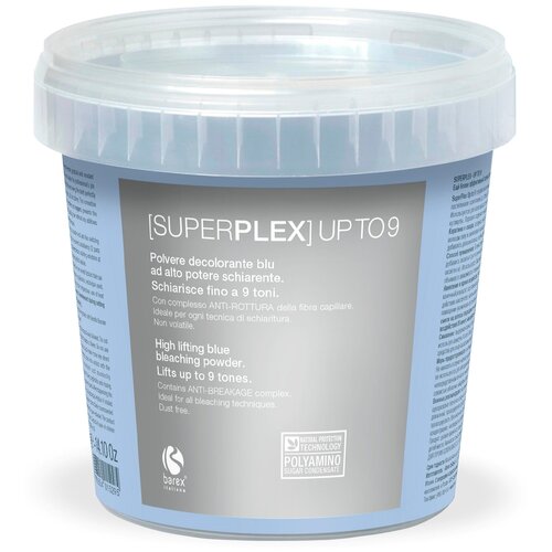 Barex Порошок голубой обесцвечивающий Superplex Blue bleaching powder Up to 9, 400 мл barex бальзам для волос superplex keratin bonder 200 мл