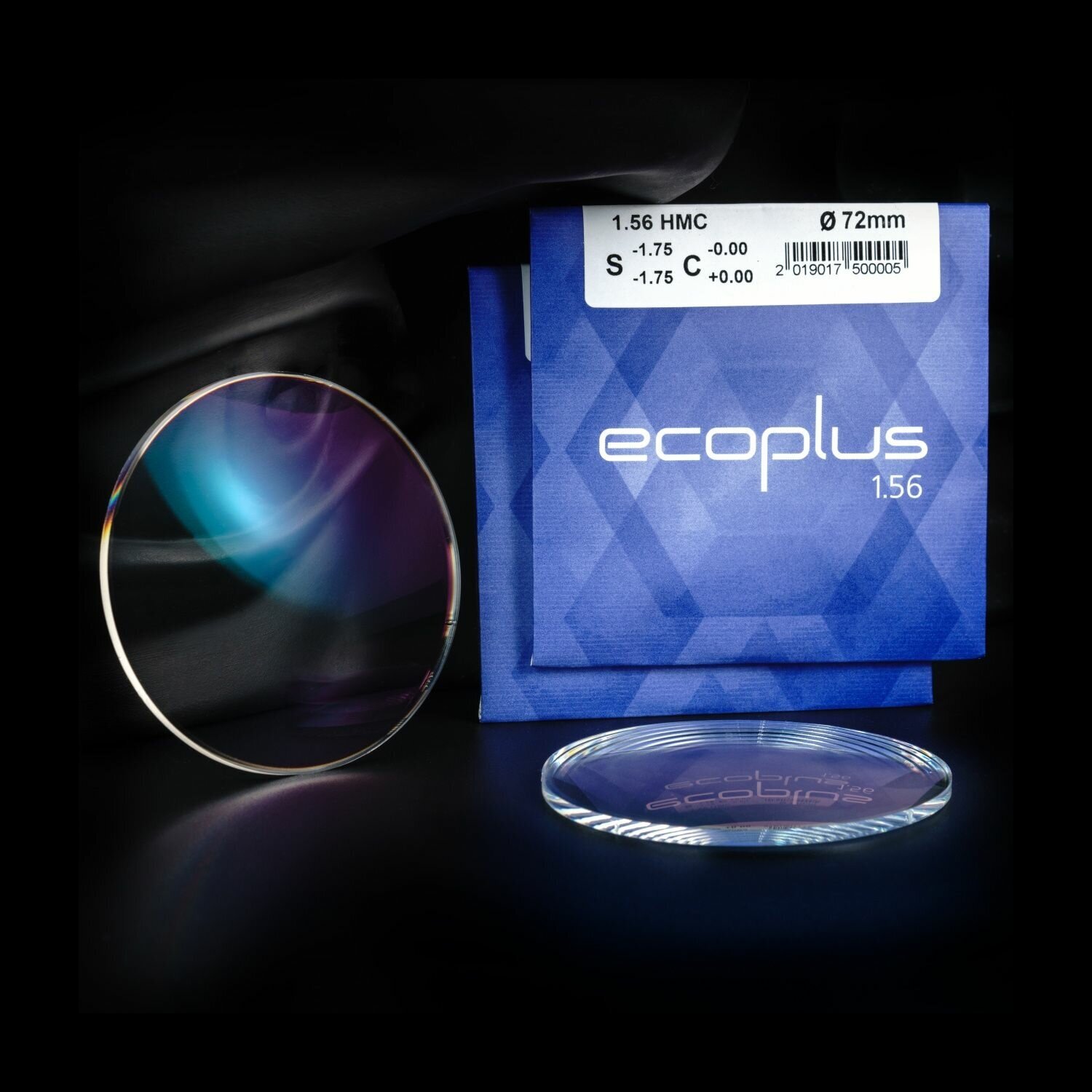 Сферические линзы ECOPLUS 1.56 HMC, D65, +0.50 CR-39 для очков