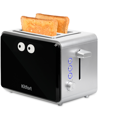 Тостер Kitfort КТ, автоматическое поднятие тостов, кнопка отмены, регулировка степени обжаривания, 750Вт