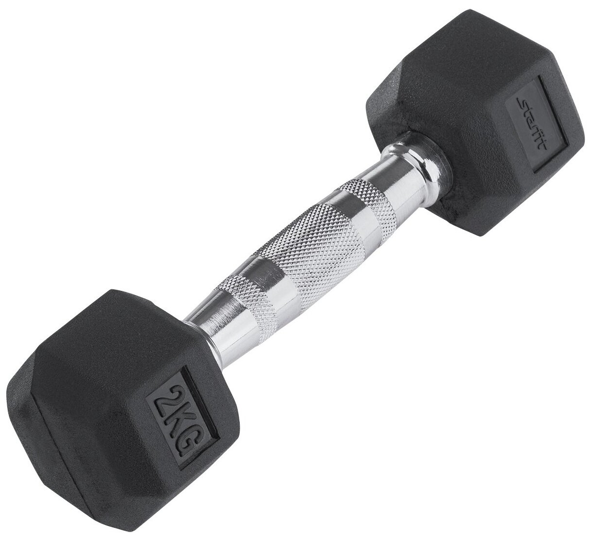 Гантель гексагональная Starfit Pro Db-301 2 кг, обрезиненная, черная