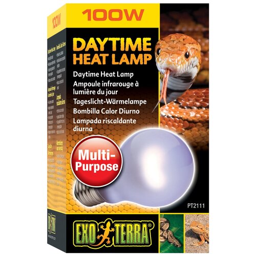 Лампа лампа ультрафиолетовая Exo Terra Daytime Heat (PT2111) , 830 люмен , 100 Вт ​​люминесцентная лампа для рептилий exo terra repti glo 2 0 t8 40вт 120 см