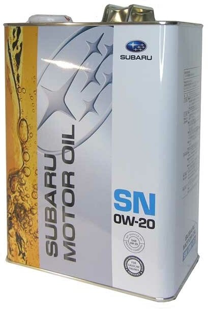 Синтетическое моторное масло SUBARU SN 0W-20, 4 л
