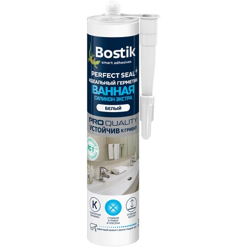 Bostik Perfect Seal Идеальный герметик Ванная Силикон Экстра белый 280мл bostik perfect seal идеальный герметик ванная силикон экстра прозрачный 280мл