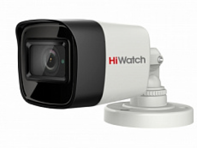 8Мп уличная цилиндрическая HD-TVI камера с EXIR-подсветкой до 30м Hiwatch DS-T800(B) (3.6 mm)