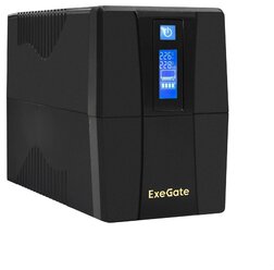 ИБП ExeGate SpecialPro Smart LLB-600.LCD.AVR.2SH <600VA/360W, LCD, AVR, 2*Schuko, Black>