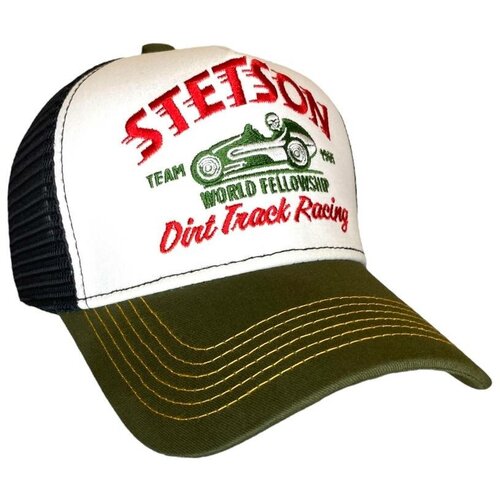 фото Бейсболка stetson, размер 54/58, зеленый, белый