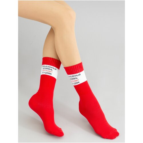 фото Носки giulia ws4 text strong 014 размер 39-40, red (красный)