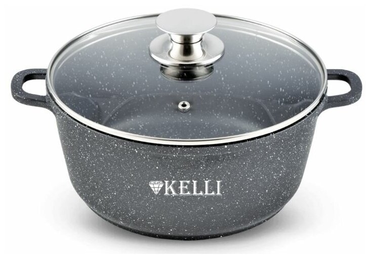 Кастрюля Kelli KL-4022-24 с мраморным покрытием 5,5л