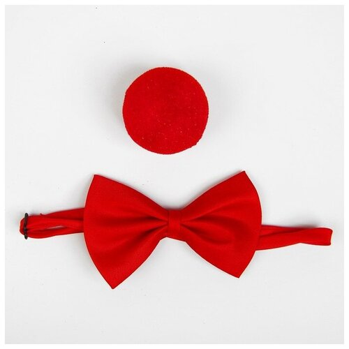 фото Карнавальный набор "клоун" 2 предмета: нос, бабочка 4442231 страна карнавалия