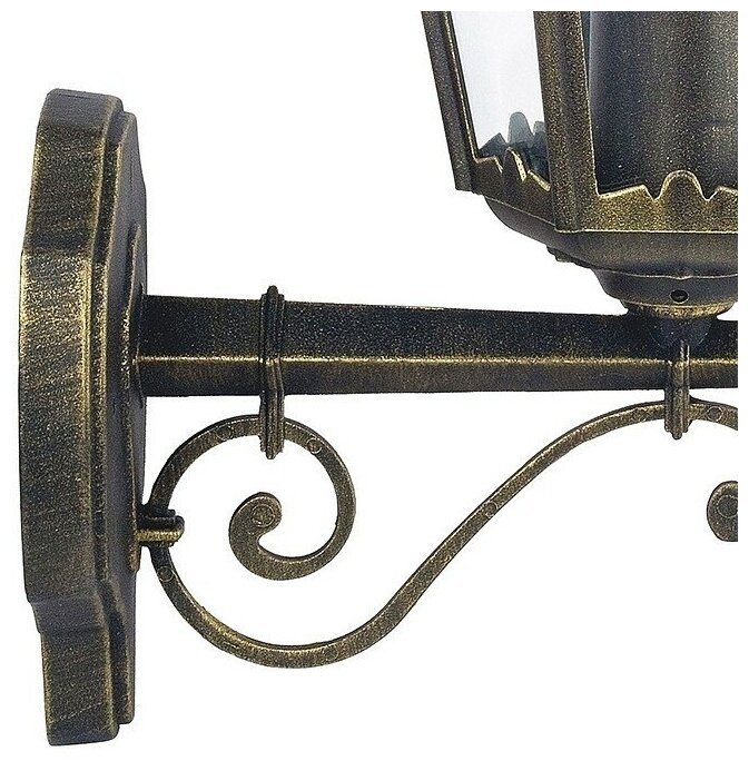 Favourite Уличный настенный светильник London 1808-1W, E27, 100 Вт, цвет арматуры: черный, цвет плафона бесцветный - фотография № 7