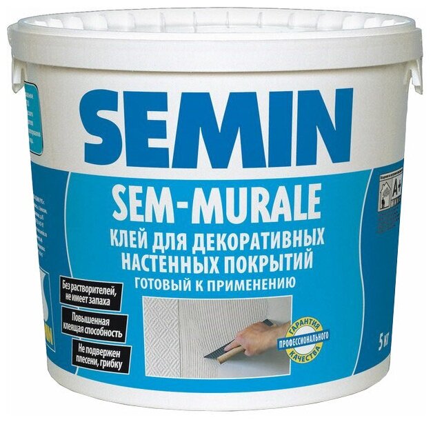 Клей SEM-MURALE для гибких декоративных покрытий, 5 кг