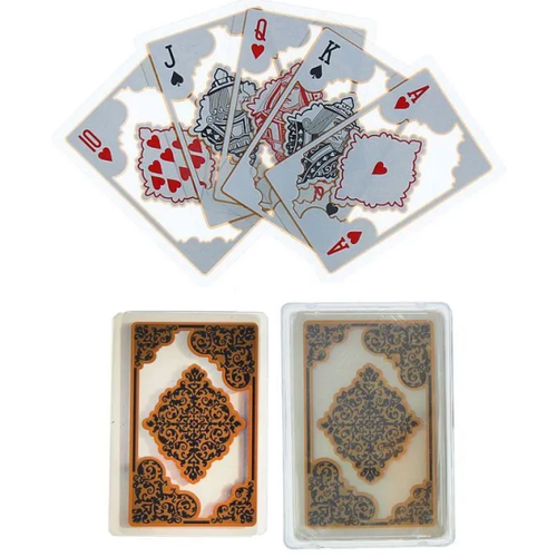 Карты игральные пластиковые Sima Land Арабика, 54 шт, 28 мкр, 8.8х5.7 см подарки игральные карты арабика из пластика с прозрачной рубашкой 54 карты