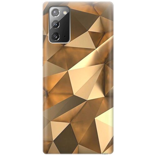 фото Ультратонкий силиконовый чехол-накладка для samsung galaxy note 20 с принтом "бронзовые грани" gosso