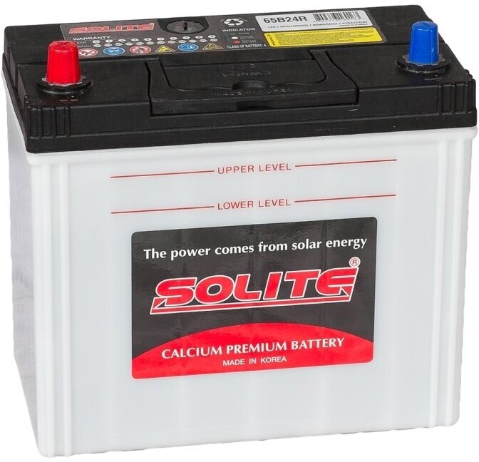 Автомобильный аккумулятор Solite 65B24R (236x128x220) Тонкие клеммы