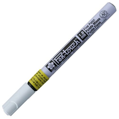 Маркер промышленный Sakura Pen-Touch (1мм, желтый) алюминий, 12шт. маркер промышленный sakura paint 2мм желтый не вызывающий коррозию алюминий 12шт