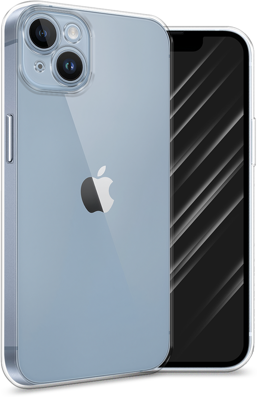 Силиконовый чехол на Apple iPhone 14 / Айфон 14, прозрачный
