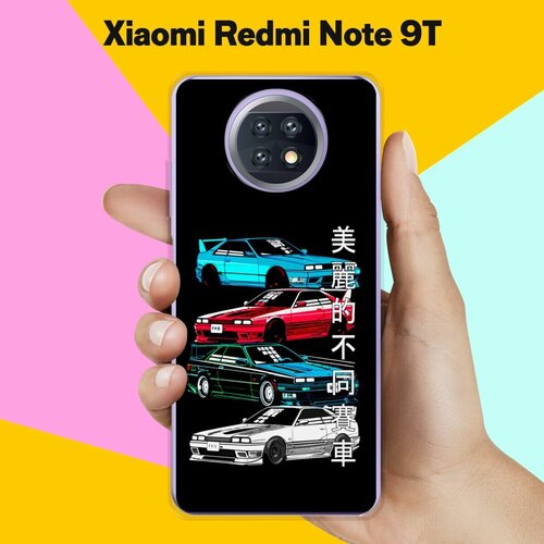 Силиконовый чехол на Xiaomi Redmi Note 9T Машины / для Сяоми Редми Ноут 9Т